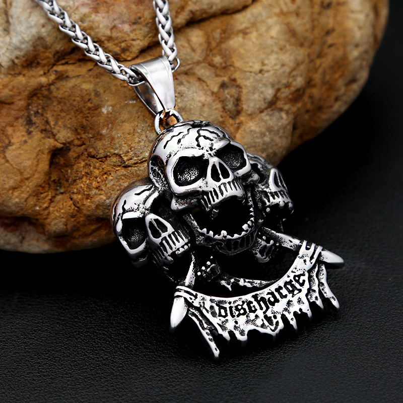 Men Accessories Look - Domineering hip-hop rock style skull alloy