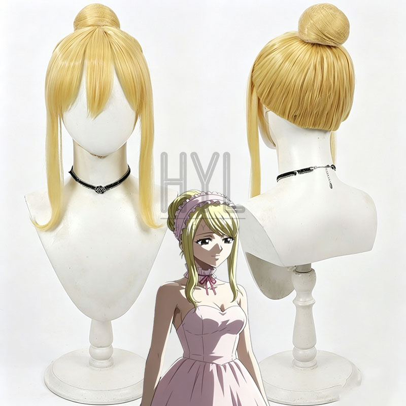 Men Accessories Look - Anime Lucy Heartfilia Cosplay Wig Yellow
