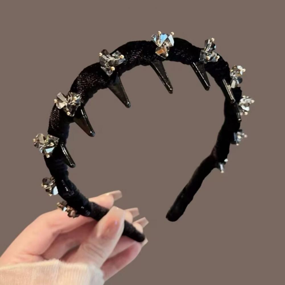 Men Accessories Look - Hairband Women’s Sparkling Rhinestone Headband Anti-slip
