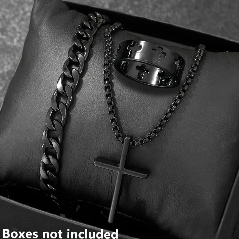 Cross-Style Accessories Set Br - Men Accessories Ring And Bracelet review and price