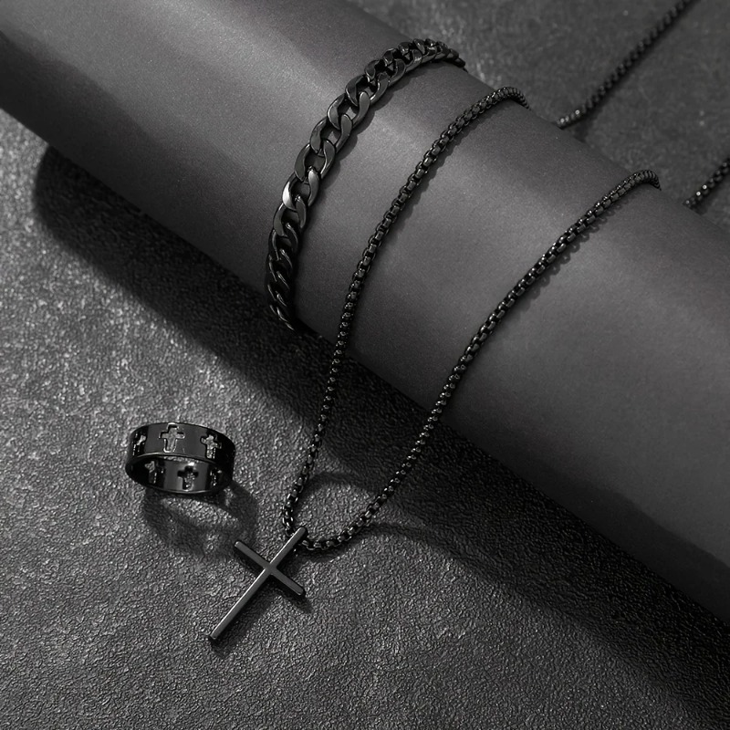 Cross-Style Accessories Set Br - Men Accessories Ring And Bracelet review and price