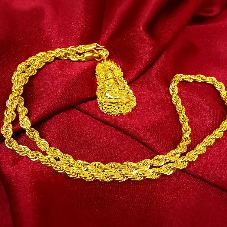 Men's AU999 24K Real Gold Neck - Men Accessories Look review and price