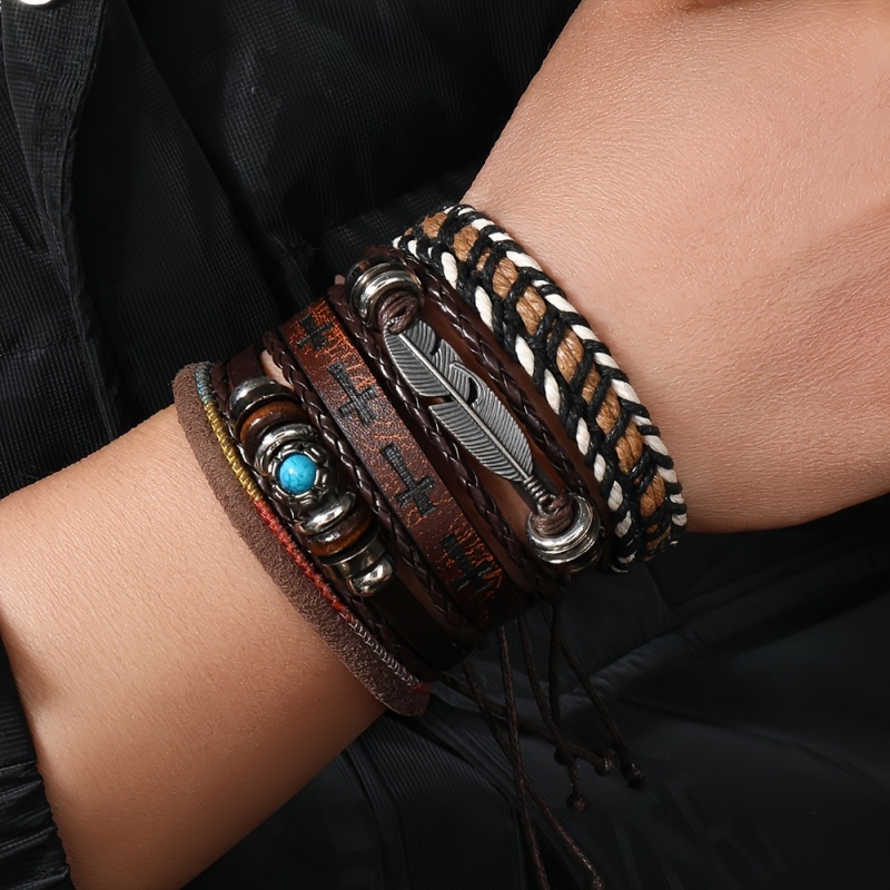 Miss JQ 6Pcs/Set Vintage PU Le - Men Accessories Look review and price