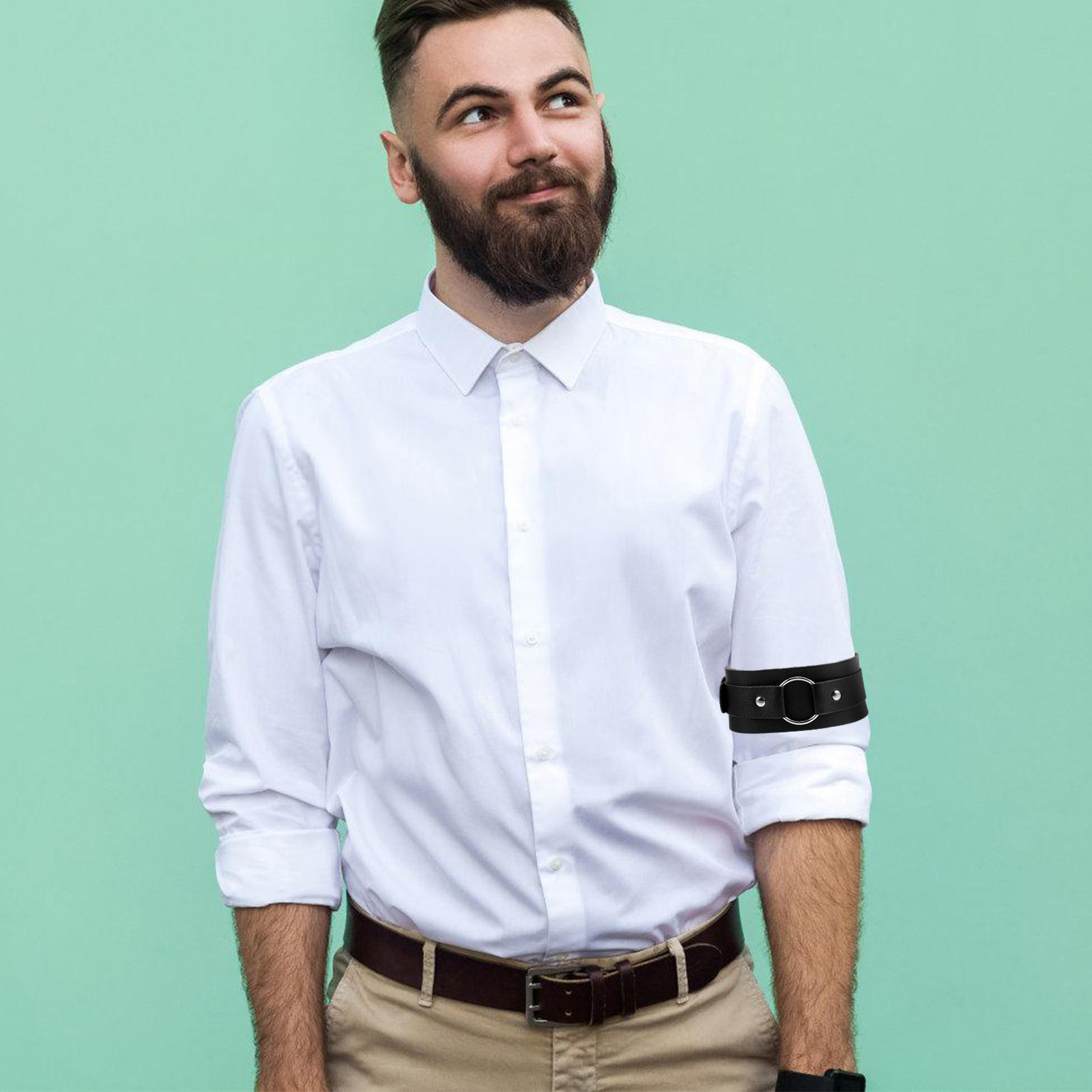 Adjustable Arm Band for Men Pu - Men Accessories Ring And Bracelet review and price