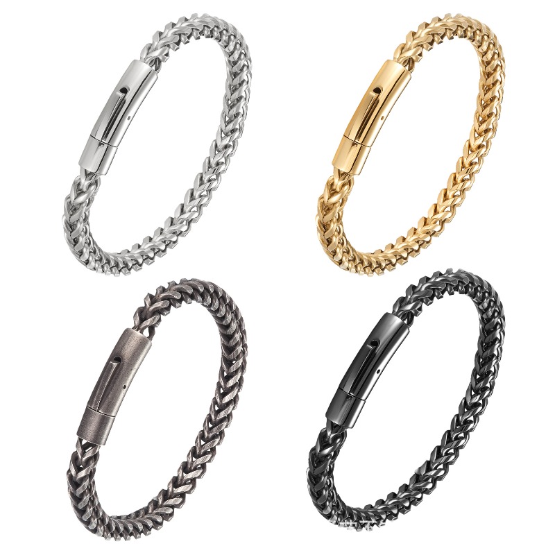 Men's Titanium Steel Niche hig - Men Accessories Ring And Bracelet review and price