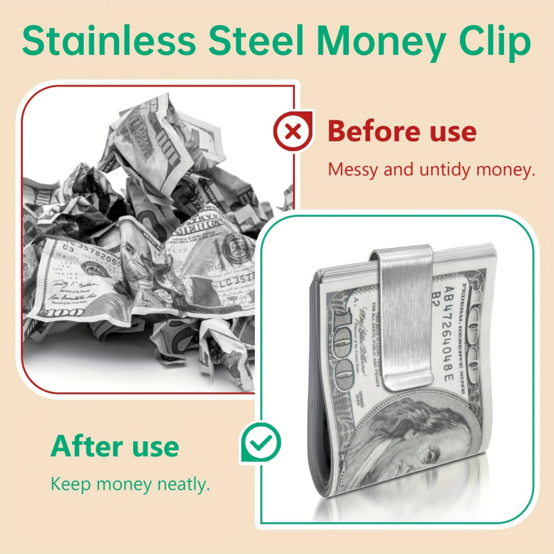 20PCS Stainless Steel Silver S - Money Clip Slim review and price