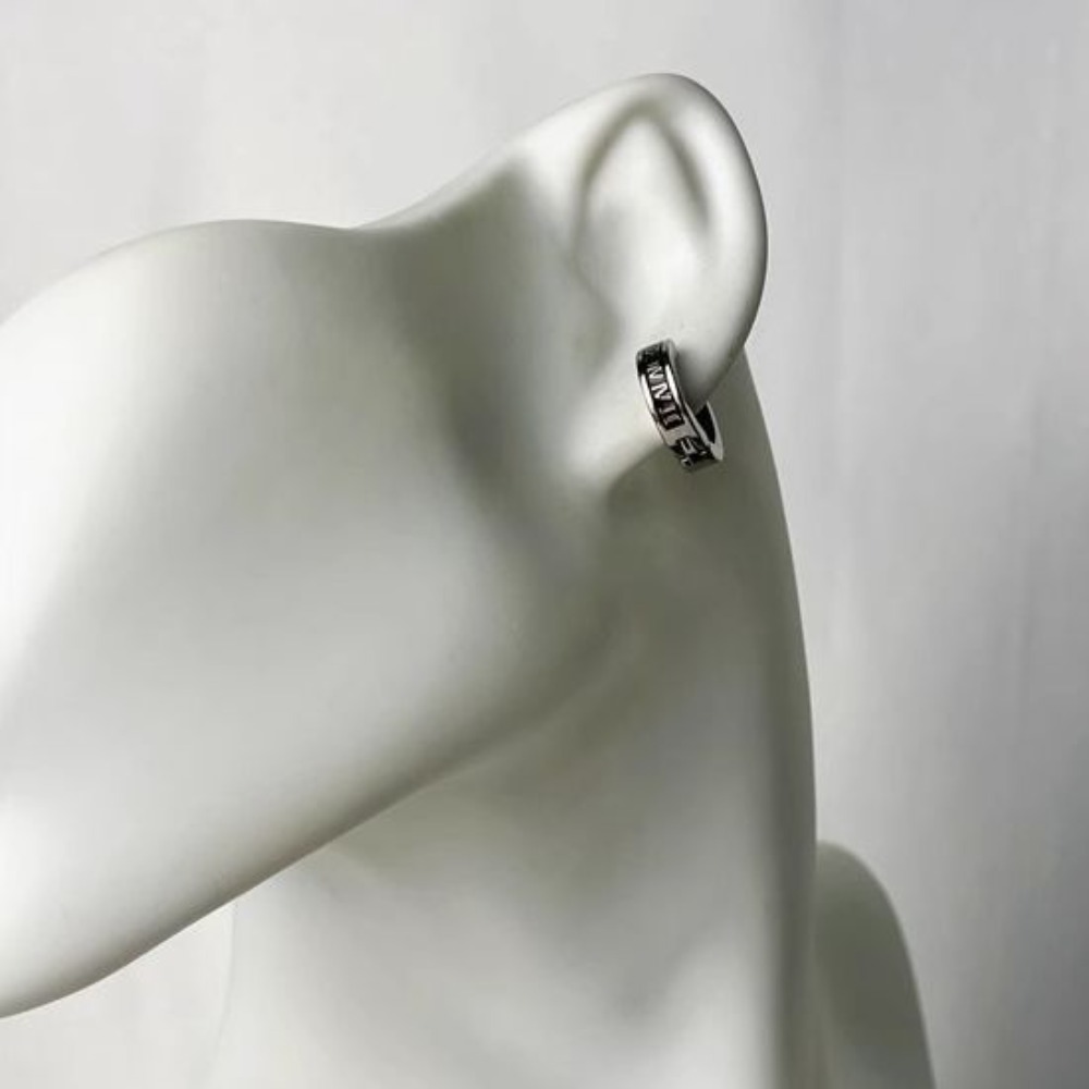 1pair Retro Roman Numeral Ear  - Men Accessories Look review and price
