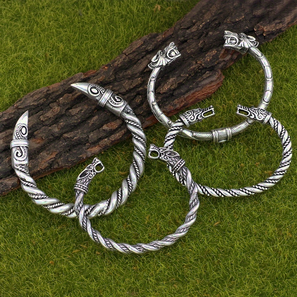 4-piece Nordic Viking Retro No - Men Accessories Ring And Bracelet review and price