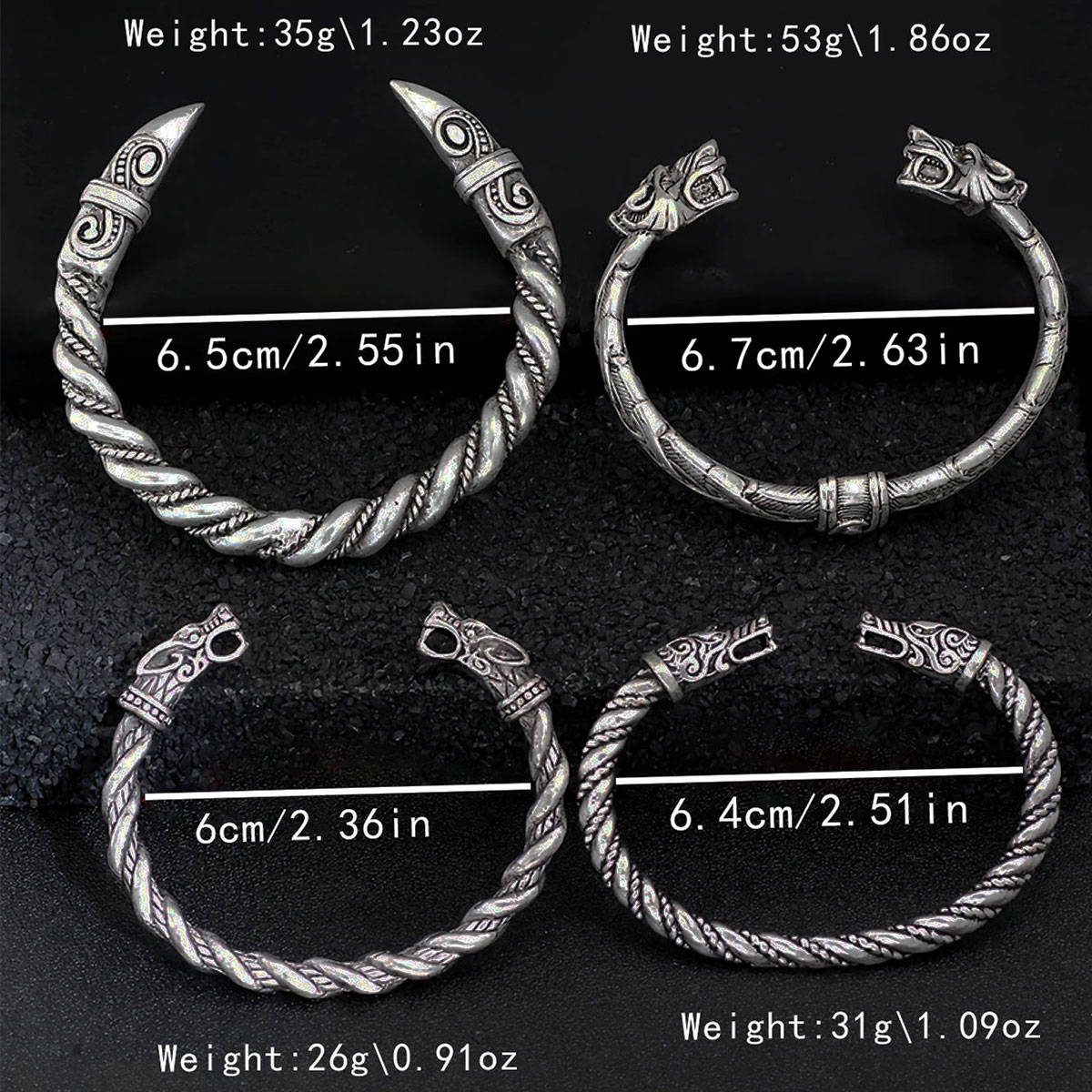 4-piece Nordic Viking Retro No - Men Accessories Ring And Bracelet review and price