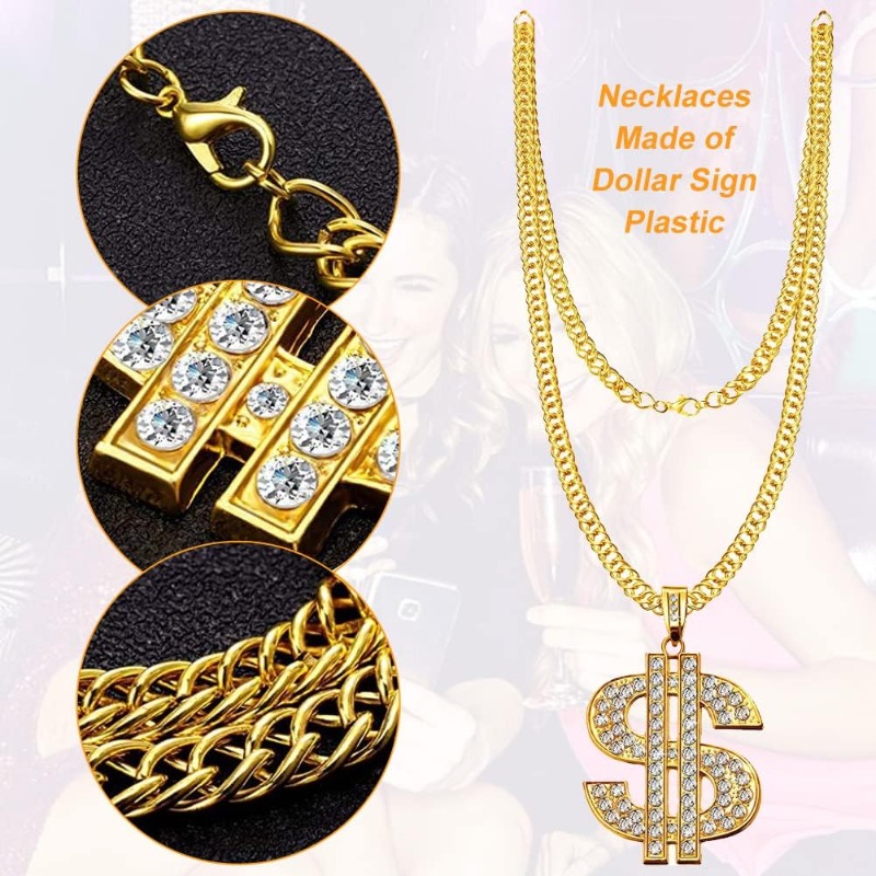 5pcs Hip Hop Costume kit,80s F - Men Accessories Ring And Bracelet review and price