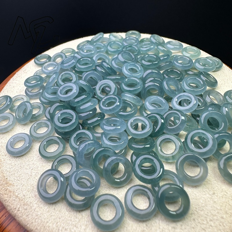 10pcs A Green Jade Blue Water  - Men Accessories Ring And Bracelet review and price