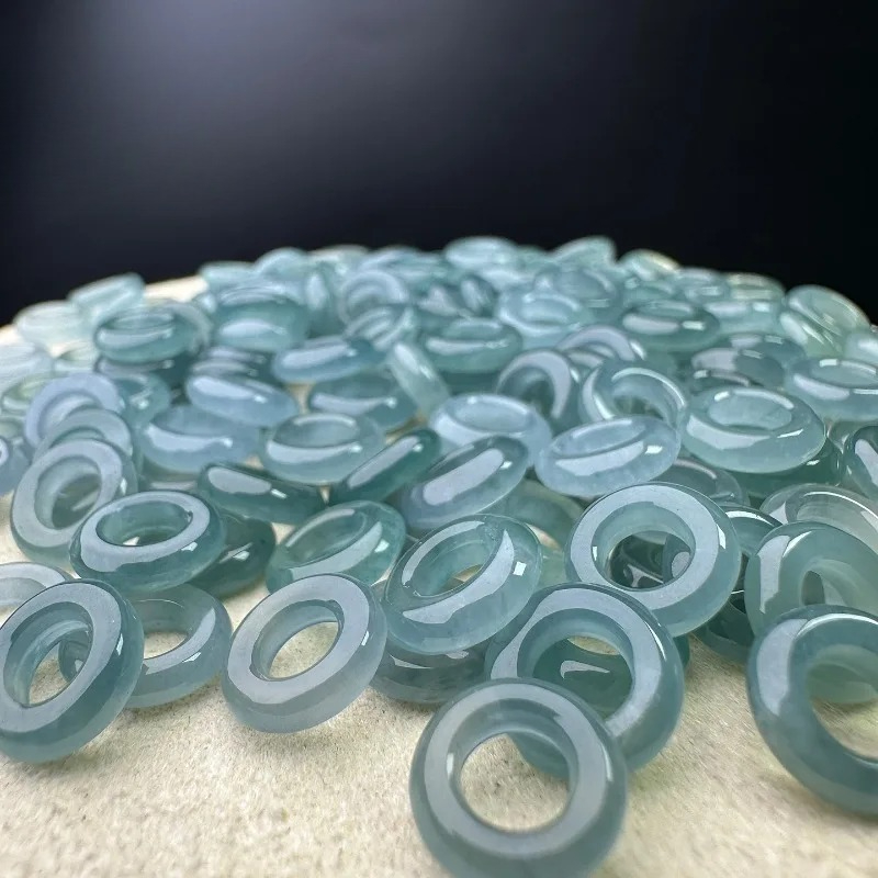 10pcs A Green Jade Blue Water  - Men Accessories Ring And Bracelet review and price