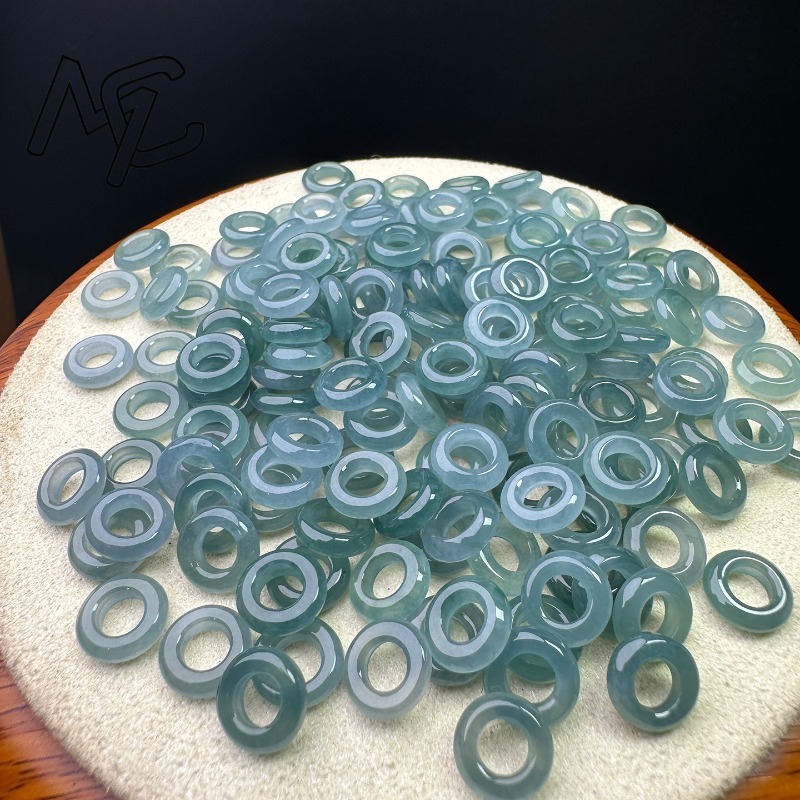 10pcs A Green Jade Blue Water  - Men Accessories Ring And Bracelet review and price